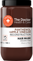 Маска для волос The Doctor Health&Care Panthenol + Apple Vinegar Reconstruction Hair Mask, 946 мл
