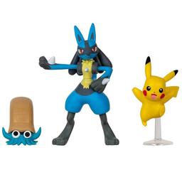 Набор игровых фигурок Pokemon W17 Battle figure Omanyte + Lucario + Pikachu (PKW3054)