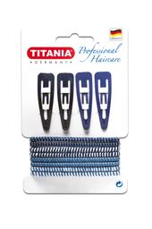 Набор резинок и заколок для волос Titania, синий, 12 шт. (8002)