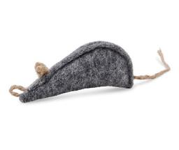 Іграшка для котів Природа Мишка Шустрик, 10x4 см, сірий
