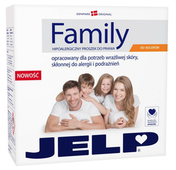Гіпоалергенний пральний порошок Jelp Family, для кольорової білизни, 2,24 кг