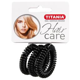 Набір резинок для волосся Titania Аnti Ziep, чорний, 3 шт. (7917)