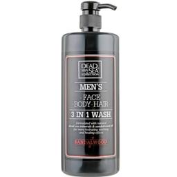 Гель для душу, волосся та обличчя для чоловіків Dead Sea Collection Men’s Sandalwood Face Hair&Body Wash 3 in 1, 500 мл