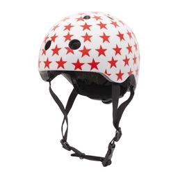 Велосипедний шолом Trybike Coconut, 44-51 см, білий з червоним (COCO 4XS)