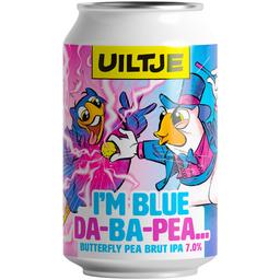 Пиво Uiltje I'm Blue Da-Ba-Pea Butterfly Pea Brut IPA, 7%, світле, з/б, 0,33 л