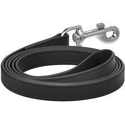 Поводок для собак Waudog Design, кожаный, 122х1,8 см, черный