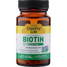Біотин Country Life Biotin 5000 мкг 60 капсул