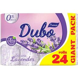 Туалетная бумага Диво Premio Toscana Lavender, трехслойная, 24 рулона