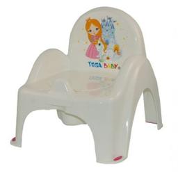 Горшок-стульчик Теga Принцесса, с музыкой, белый (PO-054-103)