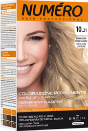 Краска для волос Numero Hair Professional Glacial ultra light blonde, тон 10.21 (Ледяной ультрасветлый блонд), 140 мл