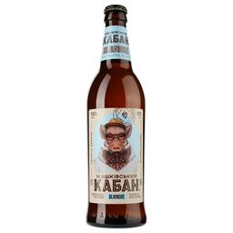 Пиво Жашківський кабан, белое, нефильтрованное, 5%, 0,5 л (825770)