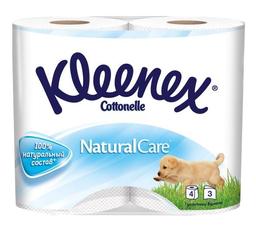 Трехслойная туалетная бумага Kleenex Natural Care, 4 рулона