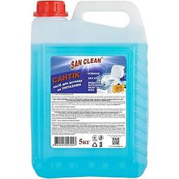 Засіб мийний San Clean Сантік для догляду за унітазами, блакитний, 5 л
