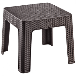 Столик кофейный Irak Plastik под ротанг, 45х45 см, темно-коричневый (HS700/HS720)