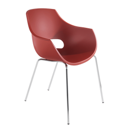 Кресло Papatya Opal, база хром, красный кирпич (817080)