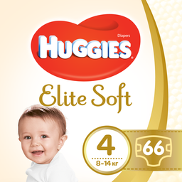 Підгузки Huggies Elite Soft 4 (8-14 кг), 66 шт.