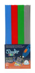 Набор стержней для 3D-ручки 3Doodler Start Микс, серый, голубой, зеленый, красный, 24 шт. (3DS-ECO-MIX2-24)