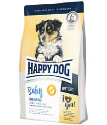 Сухий беззерновий корм для цуценят середніх та великих порід Happy Dog Baby Grainfree, з м'ясом птиці та ягняти, 1 кг (60383)