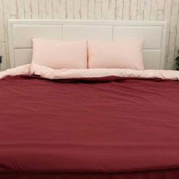 Комплект постельного белья Руно Bordo_1, семейный, микрофайбер, бордовый (6.52Bordo_1)