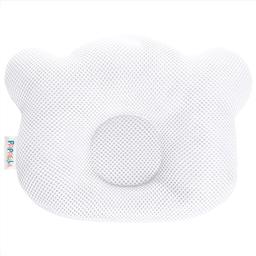 Подушка для младенцев ортопедическая Papaella Мишка, диаметр 8 см, белый (8-32377)