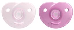Пустышка силиконовая Philips Avent Soothie для новорожденных, 0-6 месяцев, розовый, 2 шт. (SCF099/22)