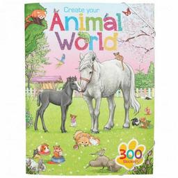 Альбом с наклейками Motto A/S Creative Studio Создай свой мир животных (410747)