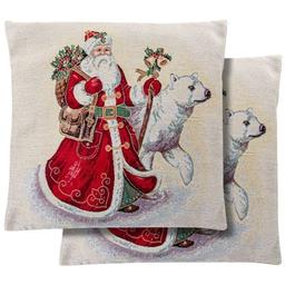 Наволочка новорічна Lefard Home Textile Snowing гобеленова з люрексом, 45х45 см (716-173)