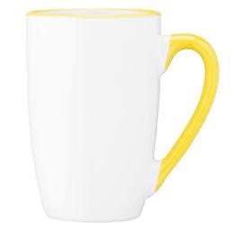 Чашка Ardesto Lorenzo Y, 360 мл, біла з жовтим (AR3481Y)