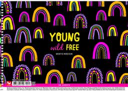 Альбом для рисования Школярик Young Wild Free, боковая спираль, А4, 30 листов (PB-SC-030-513)