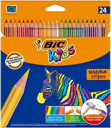Олівці кольорові BIC Kids Evolution Strips, 24 кольори (950525)