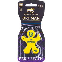 Ароматизатор Real Fresh OK! MAN Paris Beach Ukraine жовтий