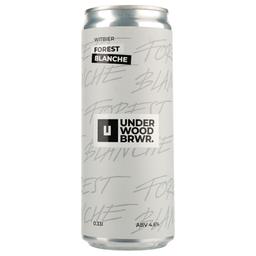 Пиво Underwood Brewery Forest Blanche, світле, нефільтроване, 4,6%, з/б, 0,33 л (870723)