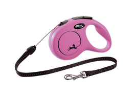 Поводок-рулетка Flexi Classic S, для собак до 12 кг, трос 8 м, розовый (CL10C8.251.P.20)