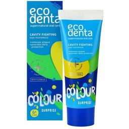 Детская зубная паста Ecodenta Expert Line Цветной сюрприз, борьба с кариесом, 75 мл