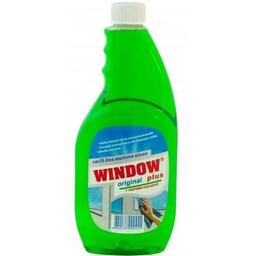 Засіб для миття вікон та скла Window plus на оцтовій основі запаска 500 мл зелений