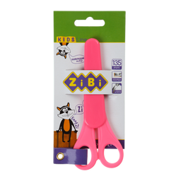 Ножиці з лінійкою ZiBi Kids line, в чохлі, рожевий (ZB.5004-10)