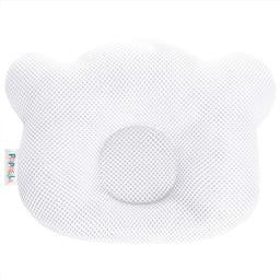 Подушка для немовлят ортопедична Papaella Ведмедик, діаметр 8 см, білий (8-32377)
