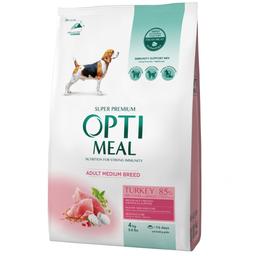 Сухий корм для дорослих собак середніх порід Optimeal, індичка, 4 кг (B1760501)