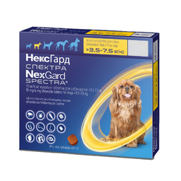 Жевательные таблетки для собак NexGard Spectra Boehringer Ingelheim, S 3,5-7,5 кг, 1 таблетка (159904-1)