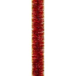 Мішура Novogod'ko 5 см 2 м червона із золотими кінчиками (980384)
