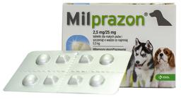 Таблетки со вкусом мяса Милпразон KRKA для маленьких собак и щенков до 5 кг, 1 шт.