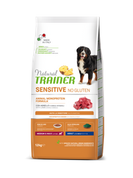 Монопротеїновий сухий корм для собак Natural Trainer Dog Sensitive Adult Medium&Maxi With Lamb, з ягням, 12 кг