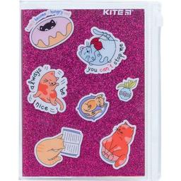 Блокнот Kite Pink cats А6+ в клеточку 80 листов розовый (K22-462-1)