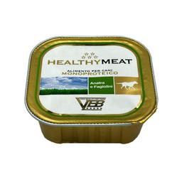 Монопротеїновий вологий корм для собак схильних до алергії Healthy Meat, з качкою та зеленою квасолею, 150 г