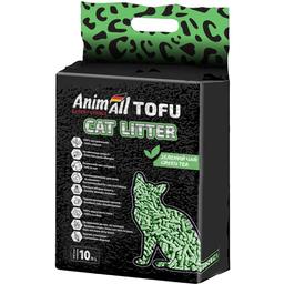 Соевый наполнитель для кошачьего туалета AnimAll Тофу, с ароматом зеленого чая, 10 л