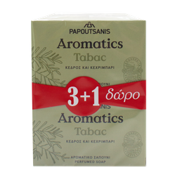 Твердое мыло Aromatics Табак, 400 г (4 шт. по 100 г) (ABSMT400)