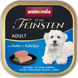Влажный беззерновой корм для собак Animonda Vom Feinsten Adult with Chicken + Cod, с курицей и треской, 150 г