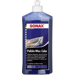 Поліроль Sonax Polish & Wax Color NanoPro, з воском кольоровий, синя, 250 мл