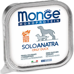 Влажный корм Monge Dog Solo, для взрослых собак, 100% утка, 150 г