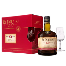 Ром El Dorado 12 Years Old + 2 бокала, 40%, 0,7 л (870990)